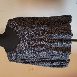 Blouse Black with White Polka Dots M&S Collection 16